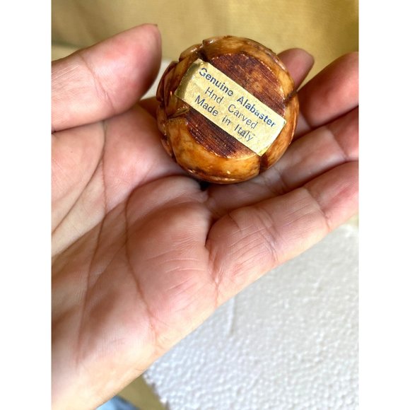 Marble Hand Carved Alabaster Made In Italy lot of 6 figurines Elephant Dogs, - Picture 5 of 11